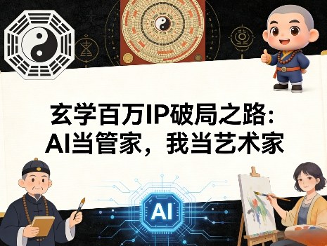 玄学百万IP破局之路：AI当管家，我当艺术家-续财库