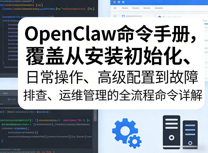 OpenClaw命令手册，覆盖从安装初始化、日常操作、高级配置到故障排查、运维管理的全流程命令详解-续财库