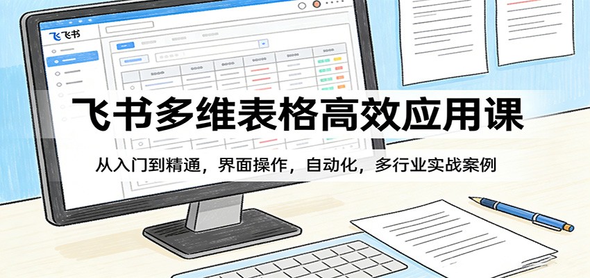 飞书多维表格高效应用课：从入门到精通，界面操作，自动化，多行业实战案例-续财库
