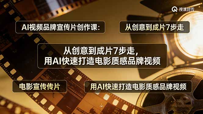AI视频品牌宣传片创作课：从创意到成片7步走，用AI快速打造电影质感品牌视频-续财库