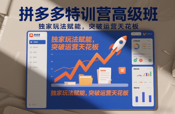 拼多多特训营高阶班,独家玩法赋能,突破运营天花板(更新26年3月19日)-续财库