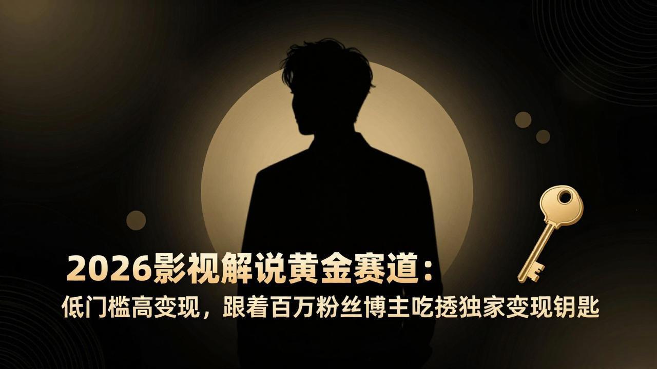 2026影视解说黄金赛道:低门槛高变现,跟着百万粉丝博主吃透独家变现钥匙-续财库