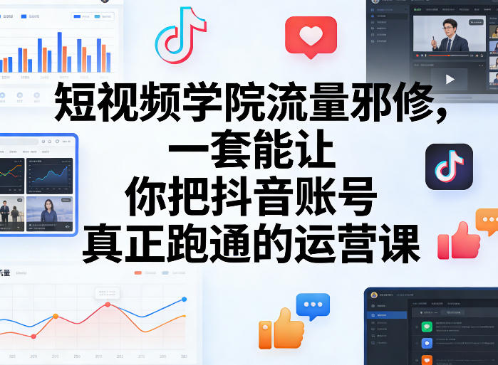 短视频学院流量邪修，一套能让你把抖音账号真正跑通的运营课-续财库