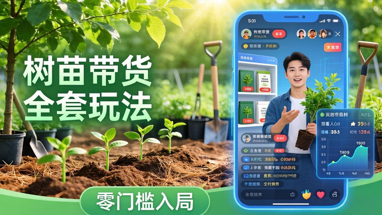 视频号AI树苗带货全套玩法：零门槛入局，掌握豆包、千问等AI工具制作树苗视频的全套流程-续财库