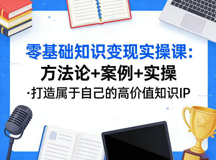零基础知识变现实操课，方法论+案例+实操，打造属于自己的高价值知识IP-续财库