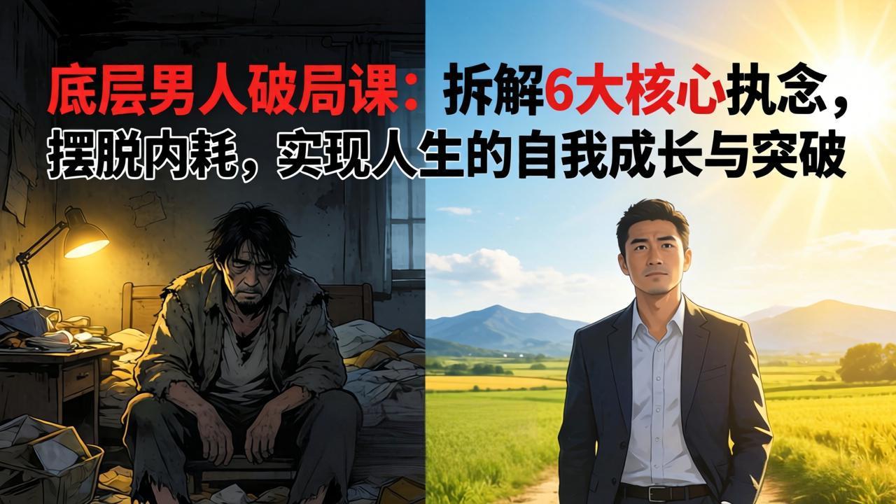 付费文章:底层男人破局课:拆解 6 大核心执念,摆脱内耗,实现人生的自我成长与突破-续财库
