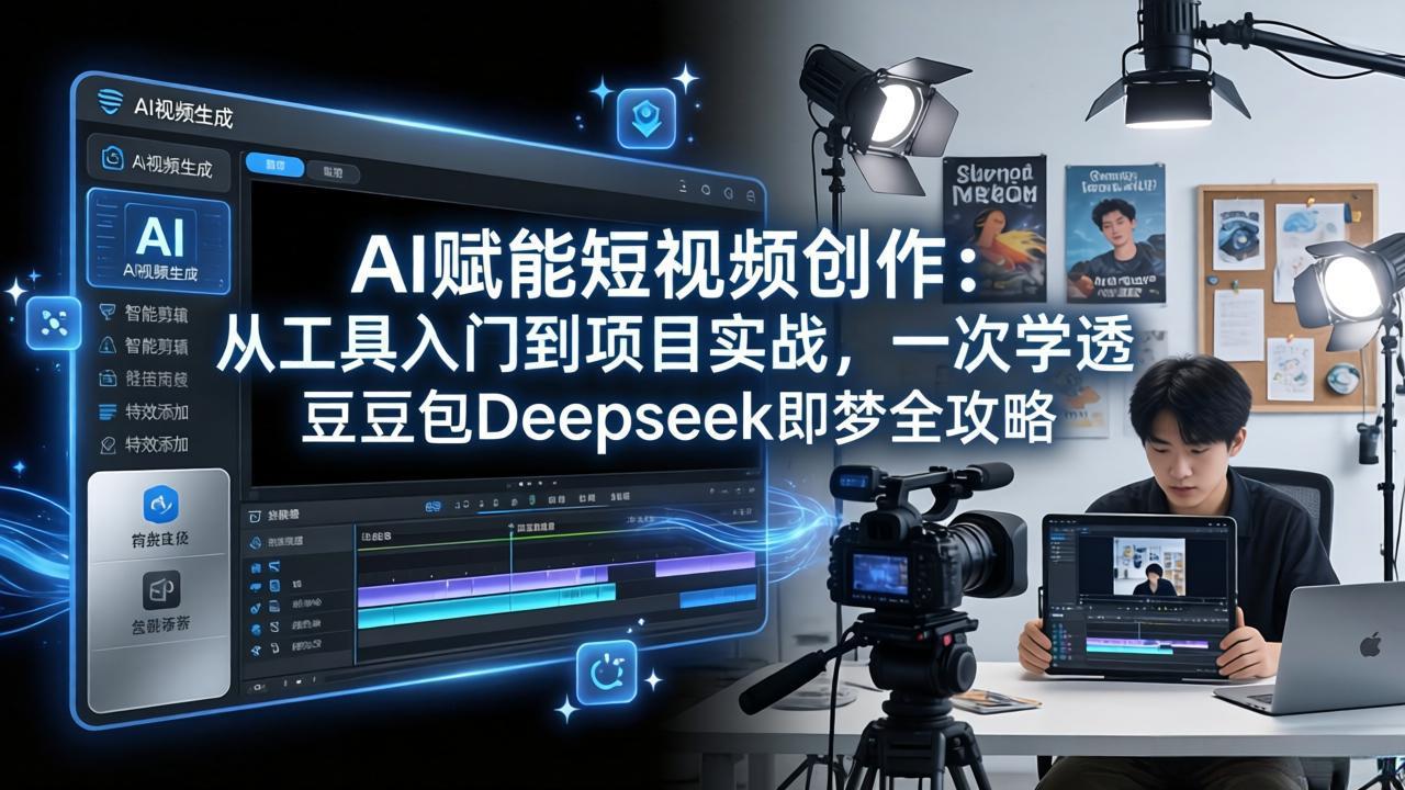 AI赋能短视频创作：从工具入门到项目实战，一次学透豆包Deepseek即梦全攻略-续财库