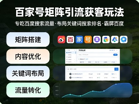 百家号矩阵引流获客玩法,专吃百度搜索流量,布局关键词搜索排名,霸屏百度-续财库