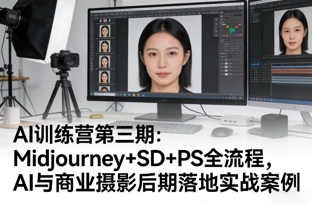 AI训练营第三期:Midjourney+SD+PS全流程,AI与商业摄影后期落地实战案例-续财库