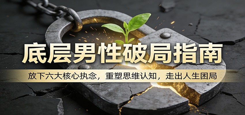 底层男性破局指南:放下六大核心执念,重塑思维认知,走出人生困局-续财库