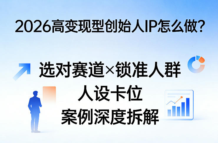 2026高变现型创始人IP怎么做?选对赛道×锁准人群×人设卡位×案例深度拆解-续财库