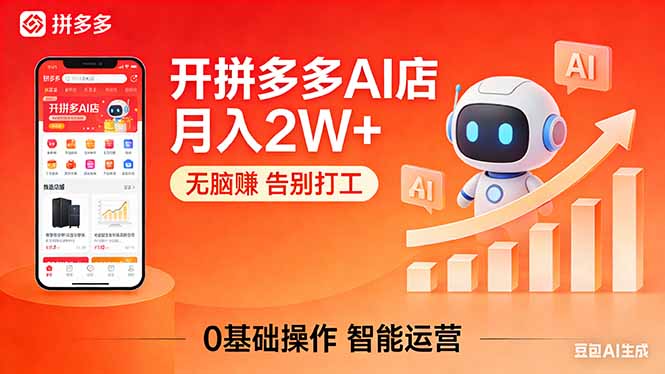 开一家拼多多AI店,月入2W+,无脑赚,告别打工,附SOP手册-续财库