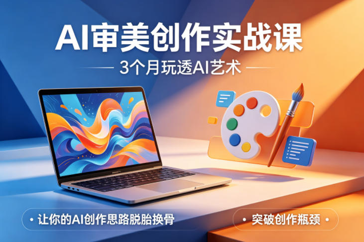AI审美创作实战课，3个月玩透AI艺术，让你的AI创作思路脱胎换骨，突破创作瓶颈-续财库