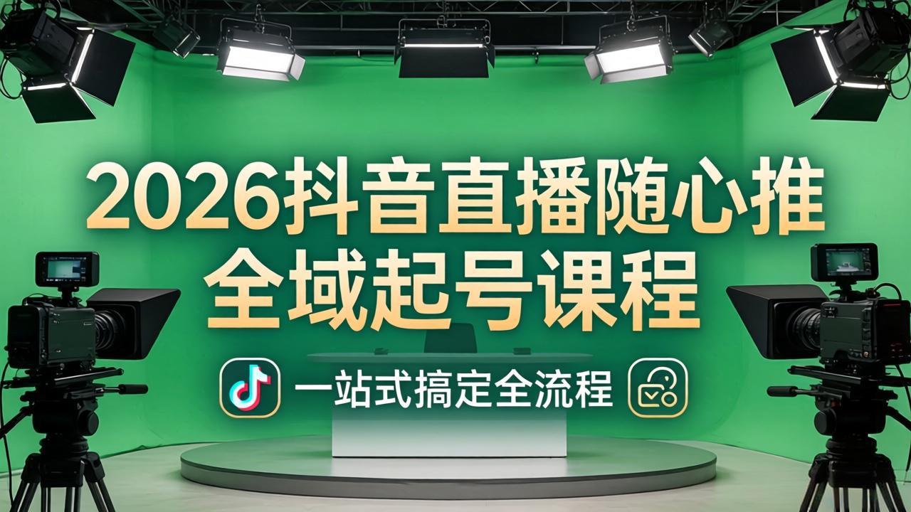 2026抖音直播随心推全域起号课程：一站式搞定直播起号、稳号、放量全流程(更新4月-续财库