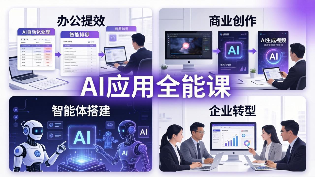 AIGC 应用师全能课-更新：办公提效、商业创作、智能体搭建、企业转型，一站式学会AI应用-续财库
