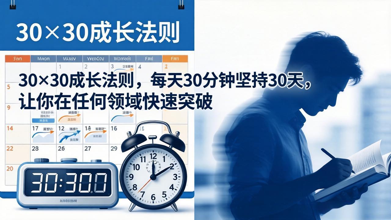 付费文章：30×30成长法则，每天30分钟坚持30天，让你在任何领域快速突破-续财库