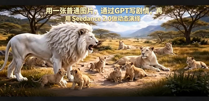 用一张普通图片，通过GPT写剧情，再用Seedance 2.0做动态演绎，居然能生成迪士尼风格搞笑动画-续财库