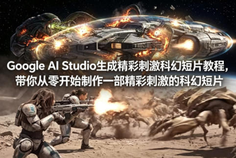 Google AI Studio生成精彩刺激科幻短片教程，带你从零开始制作一部精彩刺激的科幻短片【双语字幕】-续财库