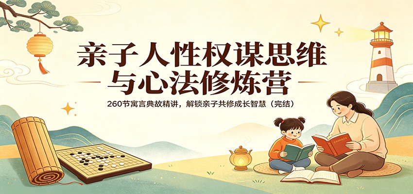亲子人性权谋思维与心法修炼营：260节寓言典故精讲，解锁亲子共修成长智慧(完结)-续财库