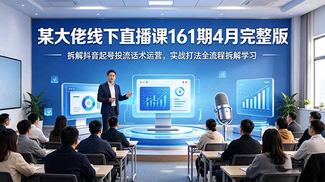 某大佬线下直播课161期4月完整版，拆解抖音起号投流话术运营，实战打法全流程拆解学习-续财库