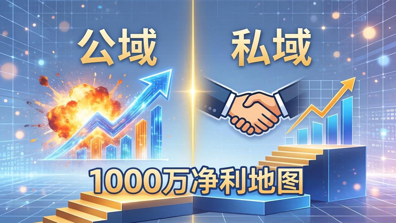 公域玩命出爆款，私域悄悄做成交：这套AI内训课，2026给你打通1000万净利的地图-续财库