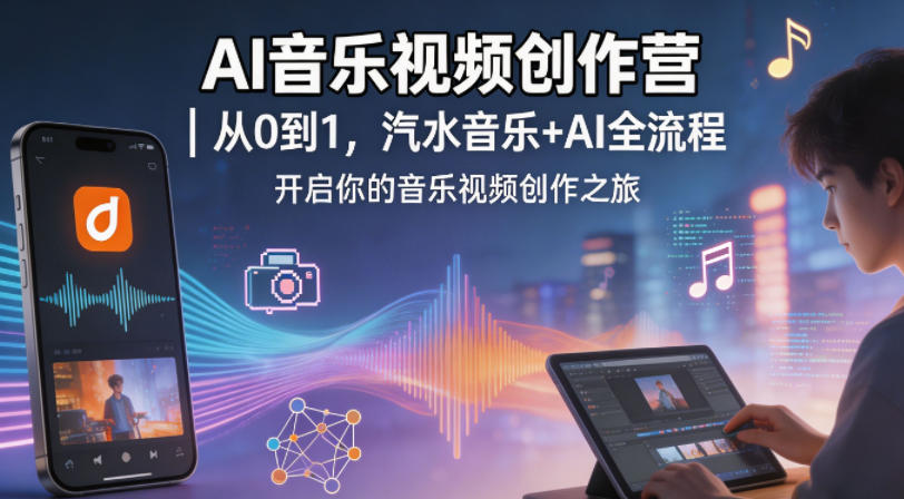 AI音乐视频创作营｜从0到1，汽水音乐+AI全流程，开启你的音乐视频创作之旅-续财库