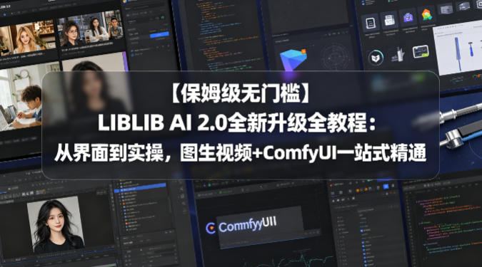 【保姆级无门槛】LIBLIB AI 2.0全新升级全教程：从界面到实操，图生视频+ComfyUI一站式精通-续财库