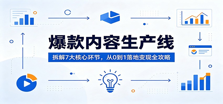 爆款内容生产线：拆解7大核心环节，从0到1落地变现全攻略-续财库