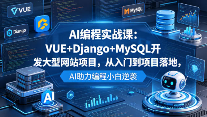 AI编程实战课：VUE+Django+MySQL开发大型网站项目，从入门到项目落地，AI助力编程小白逆袭-续财库