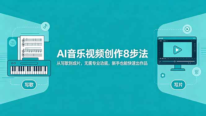 AI音乐视频创作8步法：从写歌到成片，无需专业功底，新手也能快速出作品-续财库
