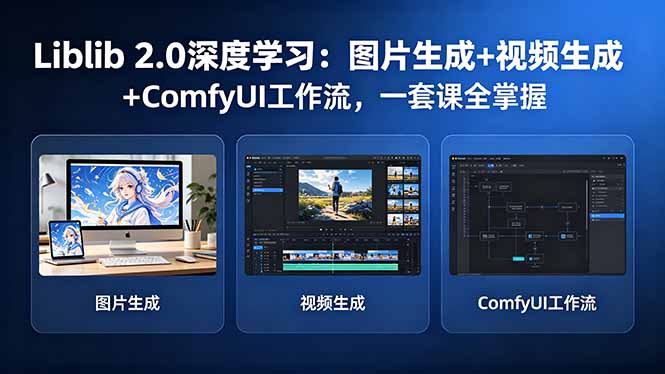 Liblib 2.0深度学习：图片生成+视频生成+ComfyUI工作流，一套课全掌握-续财库