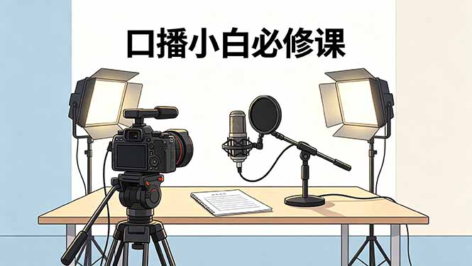 口播小白必修课：录像收音灯光设备+脚本撰写，搭专业级录制场景-续财库