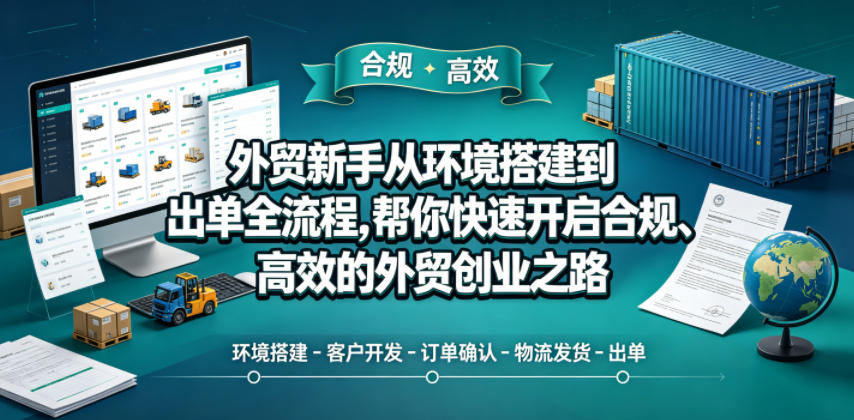 外贸新手从环境搭建到出单全流程，帮你快速开启合规、高效的外贸创业之路-续财库