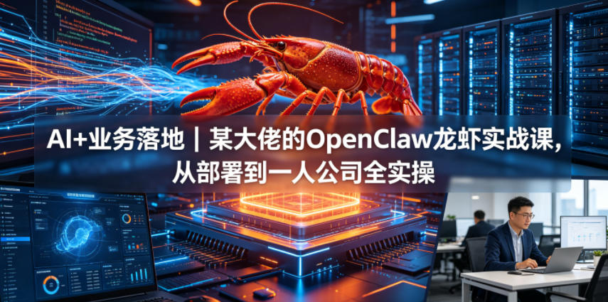 AI+业务落地｜某大佬的OpenClaw小龙虾实战课，从部署到一人公司全实操-续财库