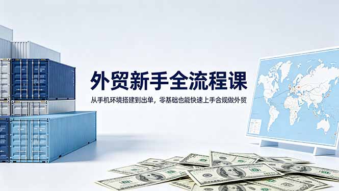 外贸新手全流程课：从手机环境搭建到出单，零基础也能快速上手合规做外贸-续财库