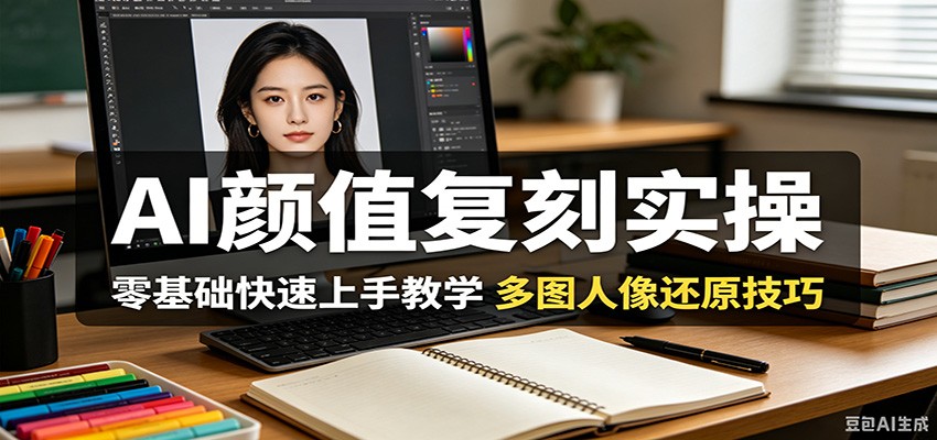 AI颜值复刻实操，零基础快速上手教学，多图人像还原技巧-续财库