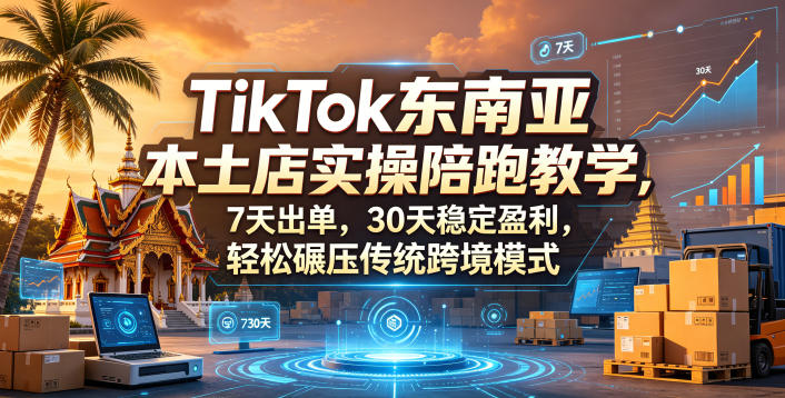 TikTok东南亚本土店实操陪跑教学，7天出单，30天稳定盈利，轻松碾压传统跨境模式(更新0516)-续财库