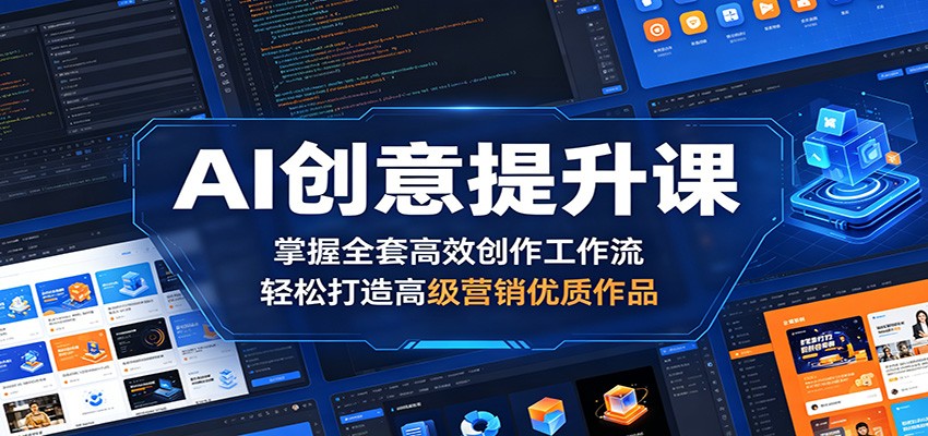 AI创意提升课：掌握全套高效创作工作流，轻松打造高级营销优质作品-续财库