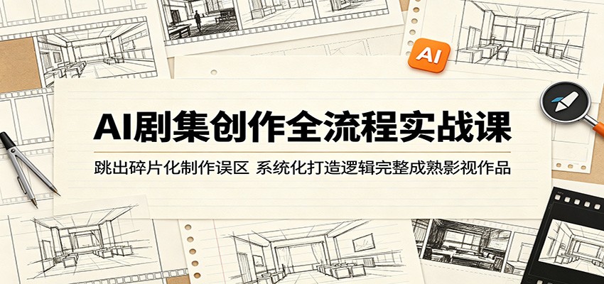 AI剧集创作全流程实战课：跳出碎片化制作误区，系统化打造逻辑完整成熟影视作品-续财库