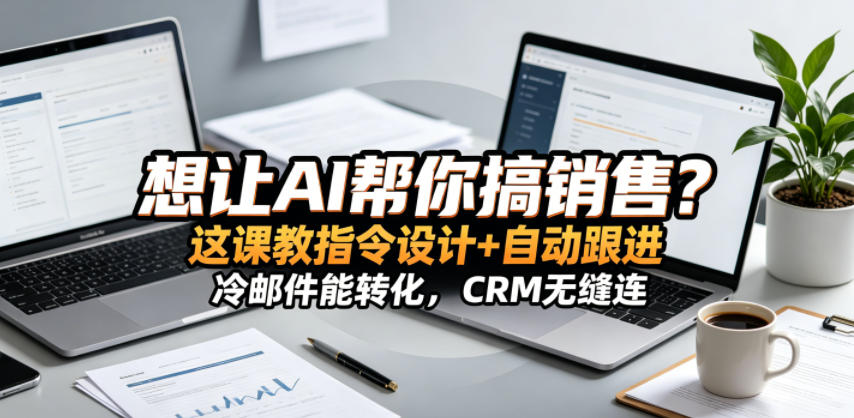 想让AI帮你搞销售？这课教指令设计+自动跟进，冷邮件能转化，CRM无缝连！【原创双语字幕】-续财库