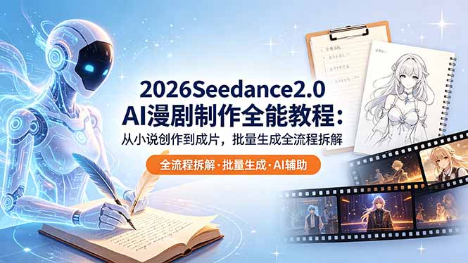 2026Seedance2.0 AI制作全能教程:从小说创作到成片,批量生成全流程拆解-续财库