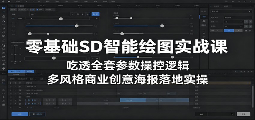 零基础SD智能绘图实战课：吃透全套参数操控逻辑，多风格商业创意海报落地实操-续财库