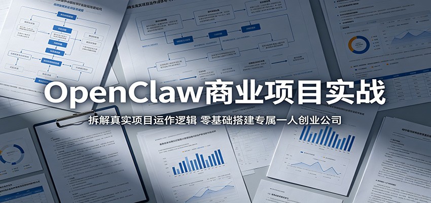 OpenClaw商业项目实战:拆解真实项目运作逻辑,零基础搭建专属一人创业公司-续财库