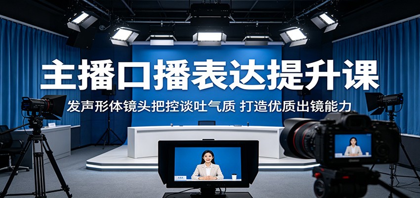 主播口播表达提升课:发声形体镜头把控谈吐气质,打造优质出镜能力-续财库