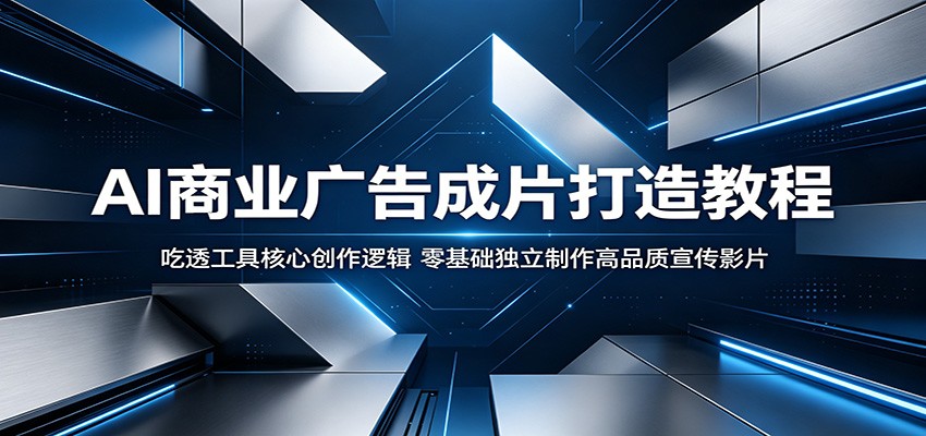 AI商业广告成片打造教程：吃透工具核心创作逻辑，零基础独立制作高品质宣传影片-续财库