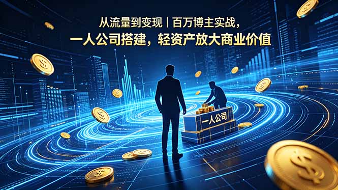 从流量到变现|百万博主实战,一人公司搭建,轻资产放大商业价值-续财库