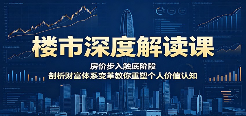 楼市深度解读课:房价步入触底阶段,剖析财富体系变革教你重塑个人价值认知-续财库