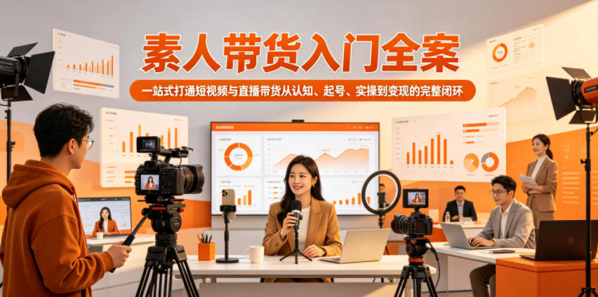 素人带货入门全案，一站式打通短视频与直播带货从认知、起号、实操到变现的完整闭环-续财库