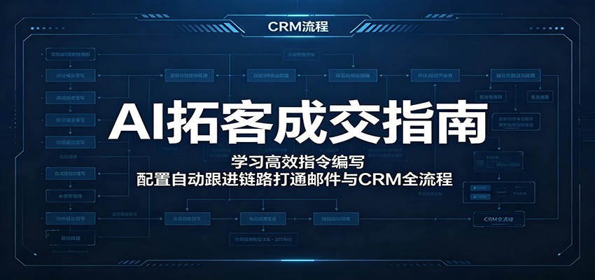 AI拓客成交指南:学习高效指令编写,配置自动跟进链路打通邮件与CRM全流程-续财库