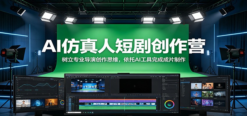 AI仿真人短剧创作营:树立专业导演创作思维,依托AI工具完成成片制作-续财库